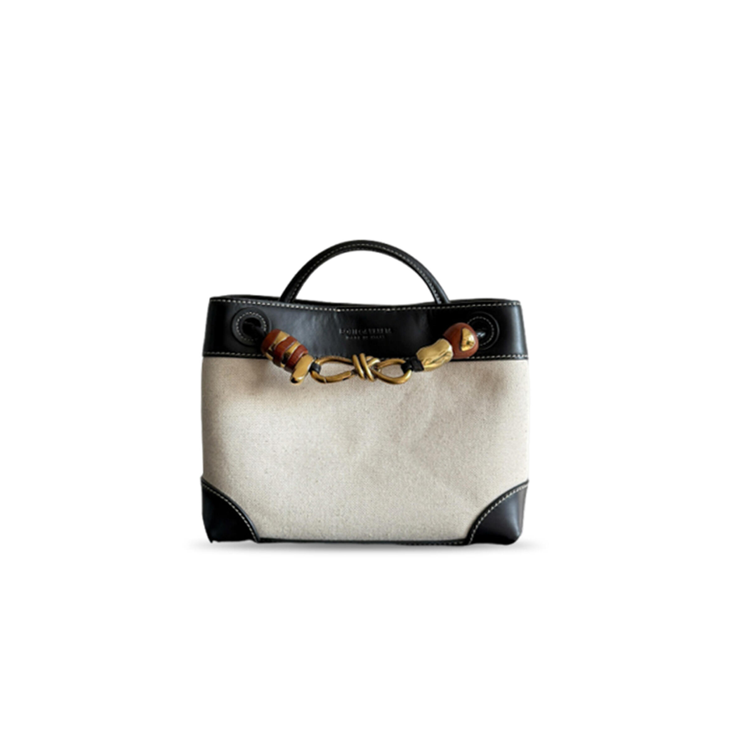 BOTTEGA VENETA SMALL ANDIAMO BAG GOLD HARDWARE 791594 (25*22*10.5cm)